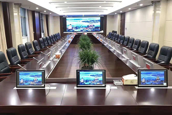 Trung Quốc Phòng hội thảo Màn hình LCD Màn hình Âm thanh Micrô Nâng cơ chế Hiển thị màn hình LED hiển thị Hệ thống văn phòng nhà cung cấp